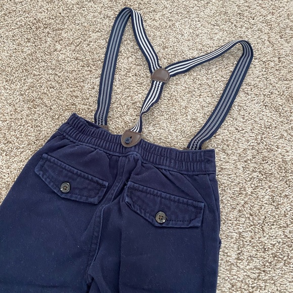 Gymboree baby toddler boy navy blue suspender pants size 18-24 months - Picture 8 of 8